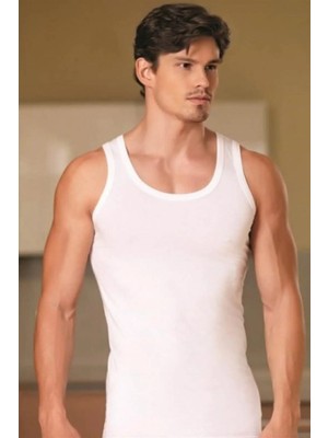 Pemilo Dan Tutku Erkek Ribana Askılı Klasik Atlet Beyaz