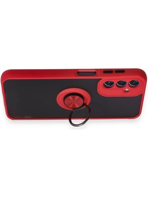 Derin Stok Galaxy A14 4g Kılıf Montreal Yüzüklü Silikon Kapak - Kırmızı