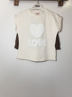 Diba Bebek Kız Çocuk Love Baskılı Şortlu Takım