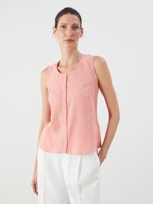 Lc Waikiki Yeni Sezon U Yaka Dokulu Müslin Bluz