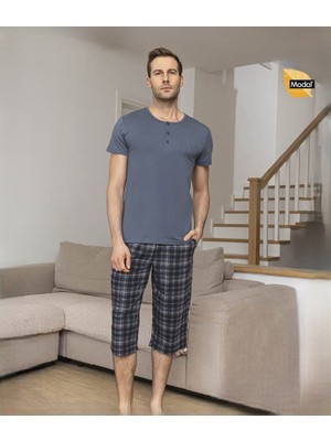 Aydoğan Erkek Modal Patlı Kısa Kollu Pijama Takımı