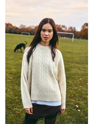 Allbucks Bershka, Saç Örgü Desen Kazak ABBRS3795