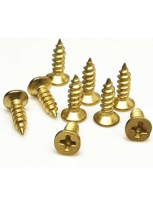 AyrStore Klips, Menteşe, Ayak, Ağaç, Sunta Vidası 2,2x6,5mm - Sarı 100 Adet