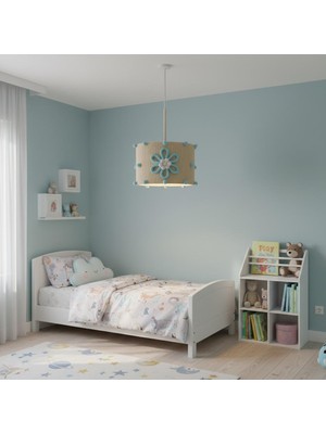 Elizim Home Lighting Makrome Ponpon Mavi Çocuk Avize