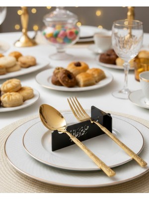 Net Damla 6lı Kaşık Çatal Servis - Lisinya