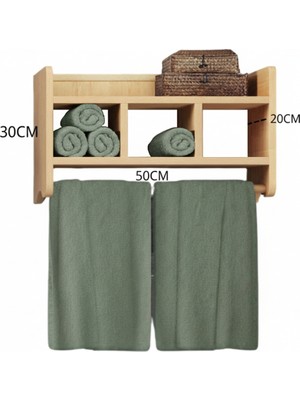 Evdekka Ahşap Dekoratif 3 Bölmeli Saksılık - 50X30 cm Dar Alan Çiçeklik Rafı - Mutfak ve Balkon Standı