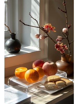 Şeffaf Pleksi Yüksekliği 8cm, 20X50CM Raf, Düzen ve Şıklık Sağlar