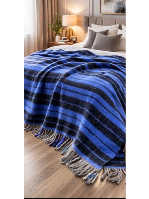 Özyün Tek Kişilik Yün Battaniye %100 Yün&wool Blanket&kalın,nefes Alır,terletmez