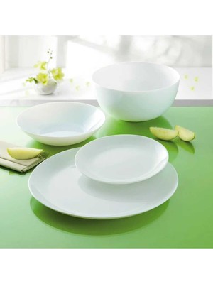 Beyaz 6'lı 19CM Diwali Pasta Tabağı Seti