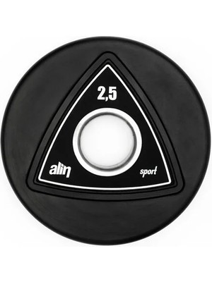 Alin Sport 2,5 kg Profesyonel Kauçuk Kaplı Olimpik Plaka / Ağırlık Plakası ( Flanş )