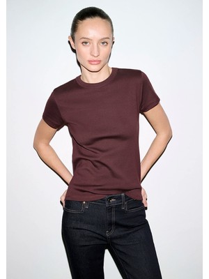 Mavi Bordo Basic Tişört 1614065-70223