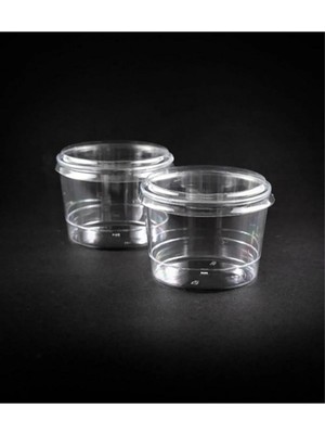 100 Adet Kapaklı Plastik Tatlı Kabı Kasesi 250CC, Pratik ve Şık Tasarım