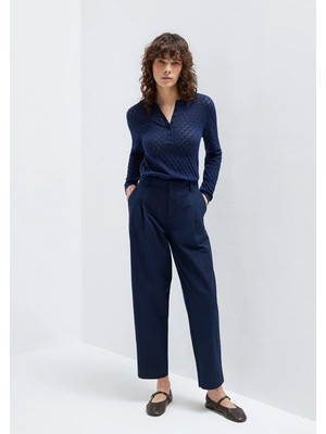 Mavi Lacivert Pilili Pantolon 1011147-82318