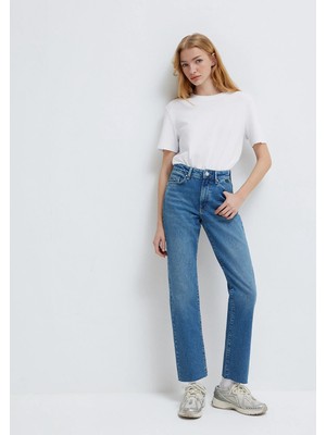 Mavi New York Classic Denim Kadın Jean Pantolon 101441-A3037 Yüksek Bel Düz Paça %99 Pamuk
