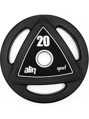 Alin Sport 10 kg Profesyonel Kauçuk Kaplı Olimpik Plaka / Ağırlık Plakası ( Flanş )