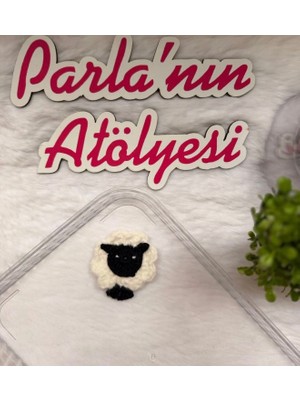 Parla'nın Atölyesi Handmade El Örgüsü Örgü Az Saçlı ve Saçsız Bebek Tokası Koyun