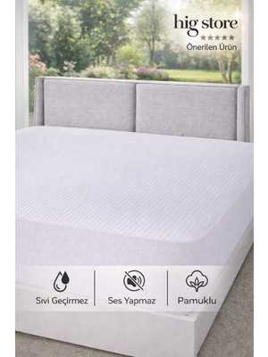 Hig Store Üç Boyutlu Pamuklu %100 Sıvı Geçirmez Fitted Full Kenar Yatak Koruyucu Alez Tek/çift/battal/yastık
