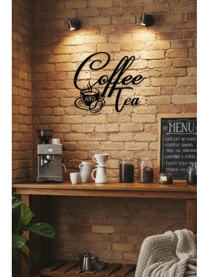 Grandmix Kahve Temalı Metal Duvar Dekoru Mutfak Kahve Köşesi Aksesuarı Dekoratif Pano