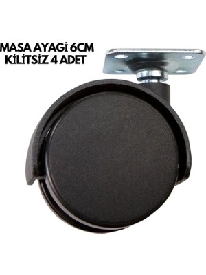 Masa Ayağı 6cm Kilitsiz 4 Adet Nemere