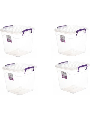 Dikey Saklama Kabı 4'lü Set, 4x7,7 Lt, Pratik ve Şık Depolama Çözümü