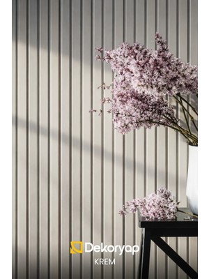 Dekoryap 280X15CM Mdf Duvar Paneli Krem (5ADET)