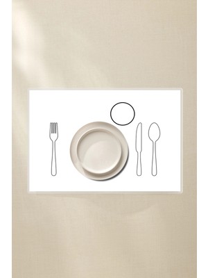 Silinebilir Eğitici Çocuk Amerikan Servis 4’lü - Yer Gösteren Tasarım, 42X30 Pvc Kaplama