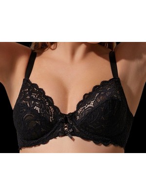 MiraLive Nurteks 1050 Kadın Balenli Dantelli Toparlayıcı Sütyen