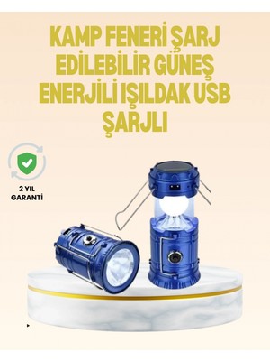 MiraLive Katlanabilir USB Çıkışlı Kamp Feneri – Şarj Edilebilir, Dayanıklı ve Çok Fonksiyonlu