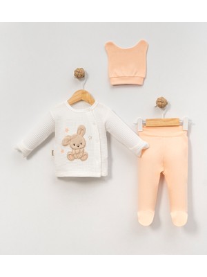 Babycan - Kız  Peluş Tavşancık-3 Lü Hastane Çıkış Zıbın Seti