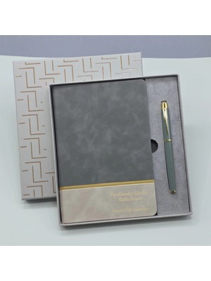 MiraLive Öğretmenler Gününe Özel Deri Defter ve Kalem Set