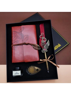 MiraLive Divit Hokka Defter ve Tüylü Kalem Seti