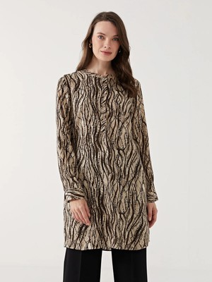 Lc Waikiki Yeni Sezon Hakim Yaka Desenli Kadın Tunik