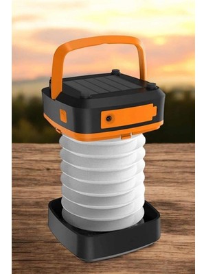 MiraLive Güneş Enerjili LED Lamba Kamp Lambası Katlanabilir Lamba USB Şarjlı