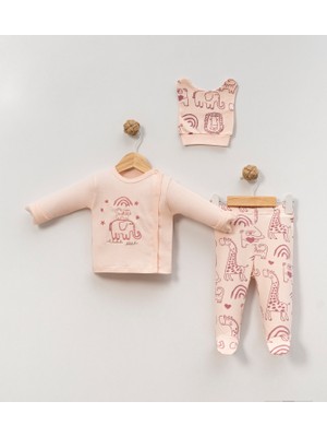 Babycan - Erkek  Filli Kedi 3 Lü Hastane Çıkış Zıbın Seti