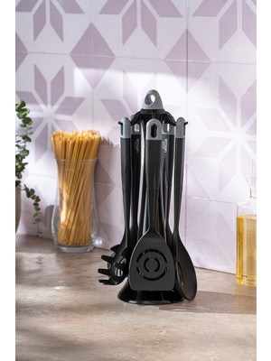 Şık 6 Parça Standlı Servis Seti, Pratik ve Zarif Sunumlar Için