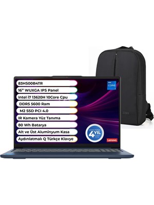 Lenovo Ideapad Slim 5 16IRH10 Intel Core I7 13620H 64 GB 2 Tb SSD Windows 11 Pro 16'' IPS 83HS00B4TR Snertech Çanta