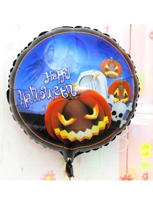 MiraLive Happy Halloween Balkabağı Folyo Balon 18 Inç