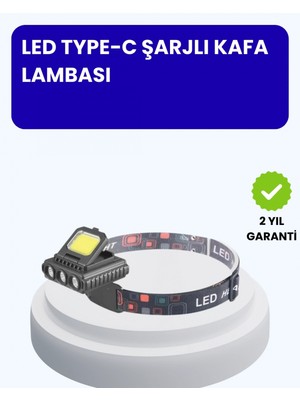 MiraLive 800 Lumen LED Kafa Lambası Cob ve Xpe LED Type C Şarjlı Ayarlanabilir