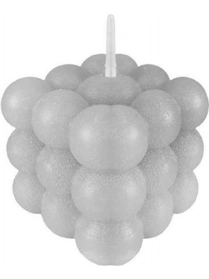 Hayaller Dükkanı 25 Adet Mum Bubble Gri 4,5x4,5 cm