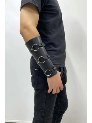 İlk El Grup Ieg™ Erkek  Deri Kol Takısı Vücut Aksesuar BRFM238