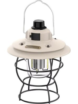 Derin Stok PM-16042 Nostaljik Şarjlı Kamp Lambası Filament + Smd Ledli