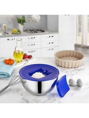 28 cm Paslanmaz Çelik Karıştırma Kabı, Dayanıklı ve Şık Tasarım