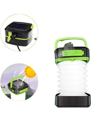 Kamp Lambası Katlanabilir Lamba Solar Şarjlı LED Lamba El Fenerli