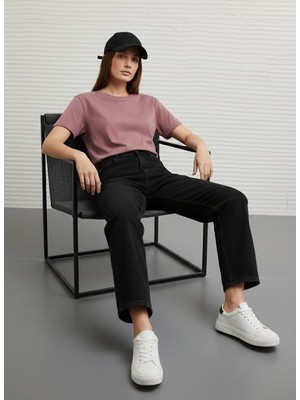 LTB Bisiklet Yaka Relaxed Fit Pembe T-Shırt