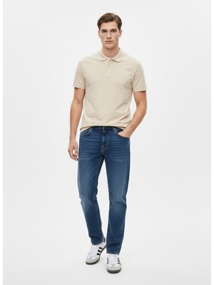 LTB Minimal Baskılı Bej T-Shırt