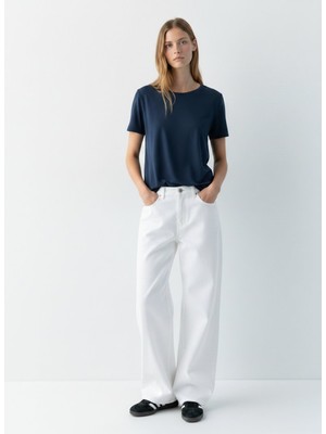 LTB Bisiklet Yaka Relaxed Fit Lacivert T-Shırt