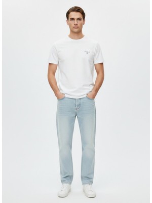 LTB Minimal Baskılı Beyaz T-Shırt