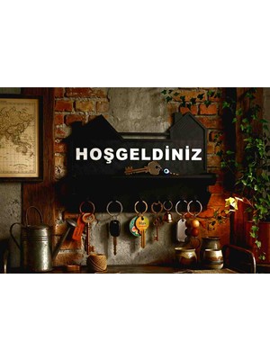 Nicomedia Hoşgeldiniz Dekoratif & Çok Amaçlı Duvar Anahtarlığı