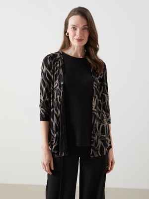 Lc Waikiki Yeni Sezon Bisiklet Yaka Desenli Kadın Bluz