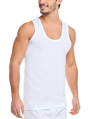 Seher Yıldızı 6'lı Paket Beyaz Erkek Atlet Pamuklu Klasik 3XL Rahat Kesim ve Nefes Alabilir